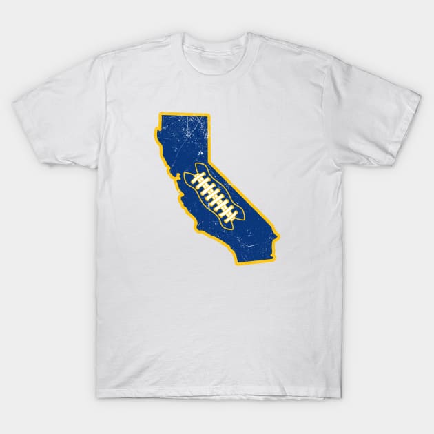 California Football, Retro - White T-Shirt by KFig21